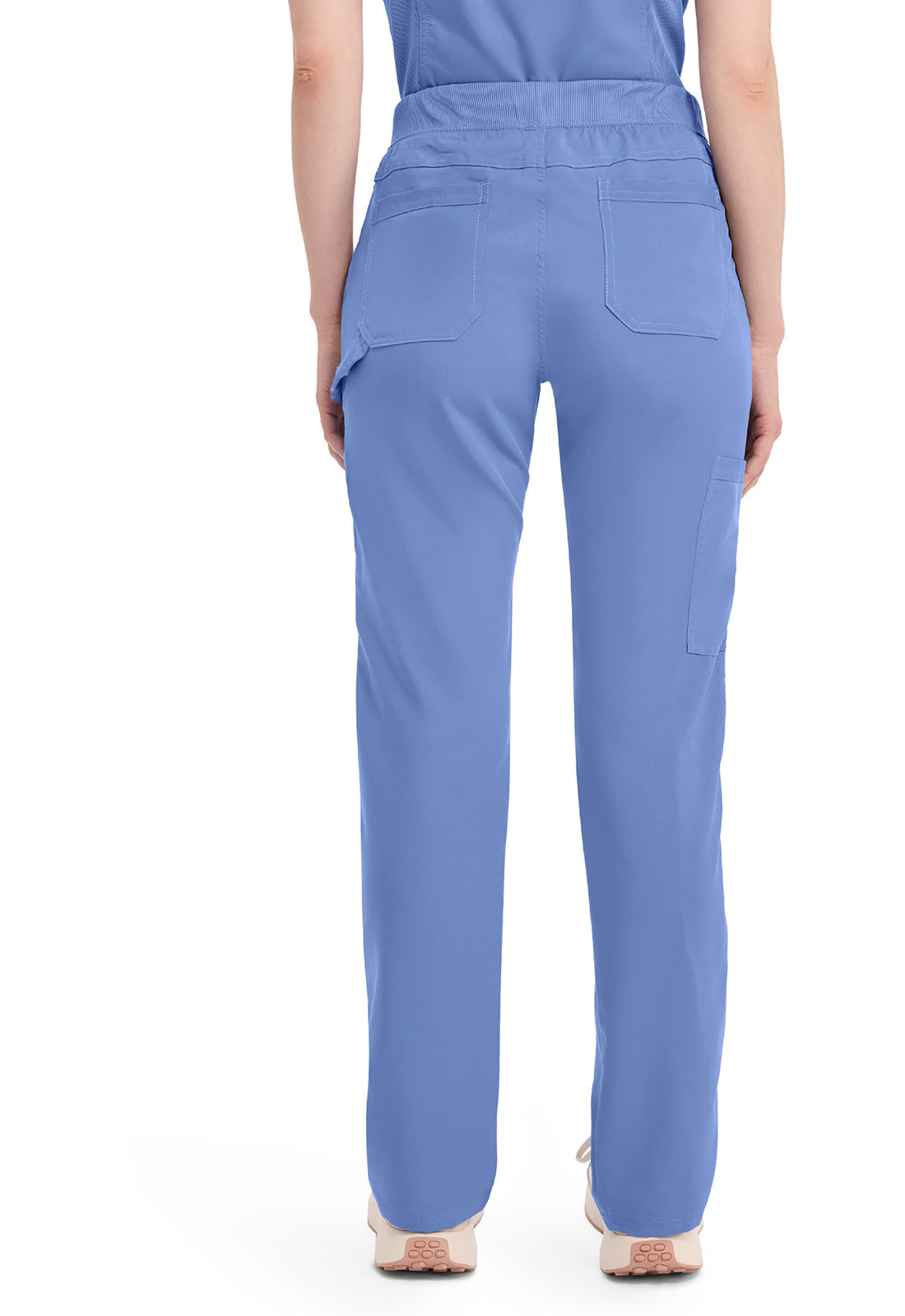 Balance DK135 Women's Mid Rise Tapered Leg Pull-on Scrub Pants Ciel Blue