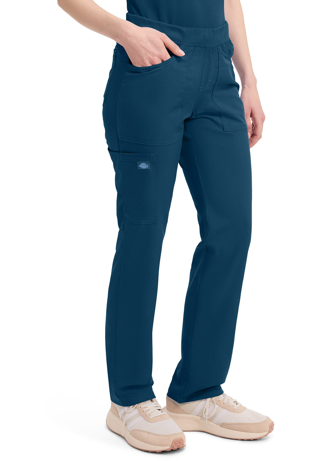 Balance DK135 Women's Mid Rise Tapered Leg Pull-on Scrub Pants Ciel Blue