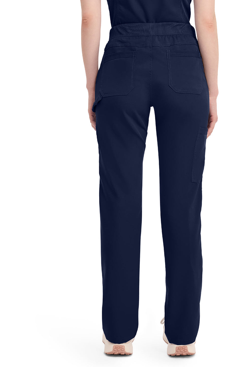 Balance DK135 Women's Mid Rise Tapered Leg Pull-on Scrub Pants Navy