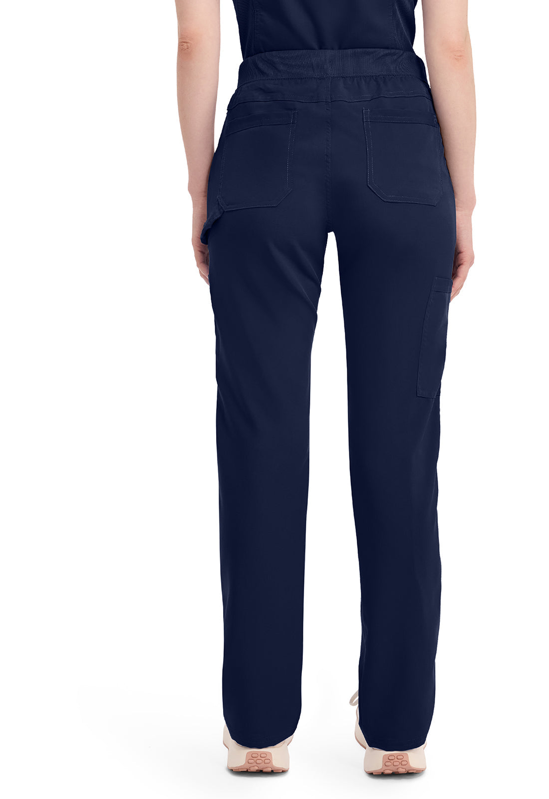Balance DK135 Women's Mid Rise Tapered Leg Pull-on Scrub Pants Navy