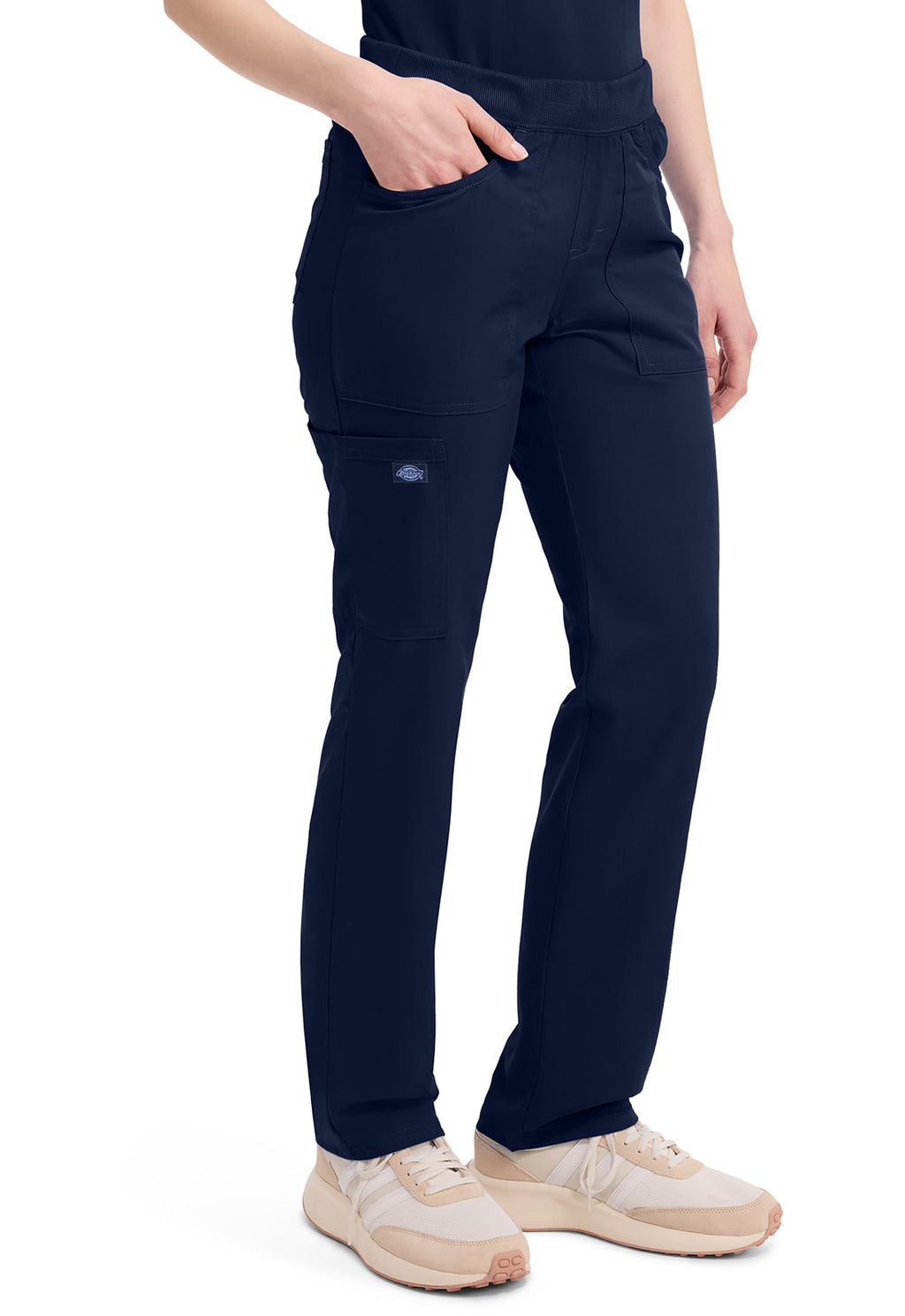 Balance DK135 Women's Mid Rise Tapered Leg Pull-on Scrub Pants Navy