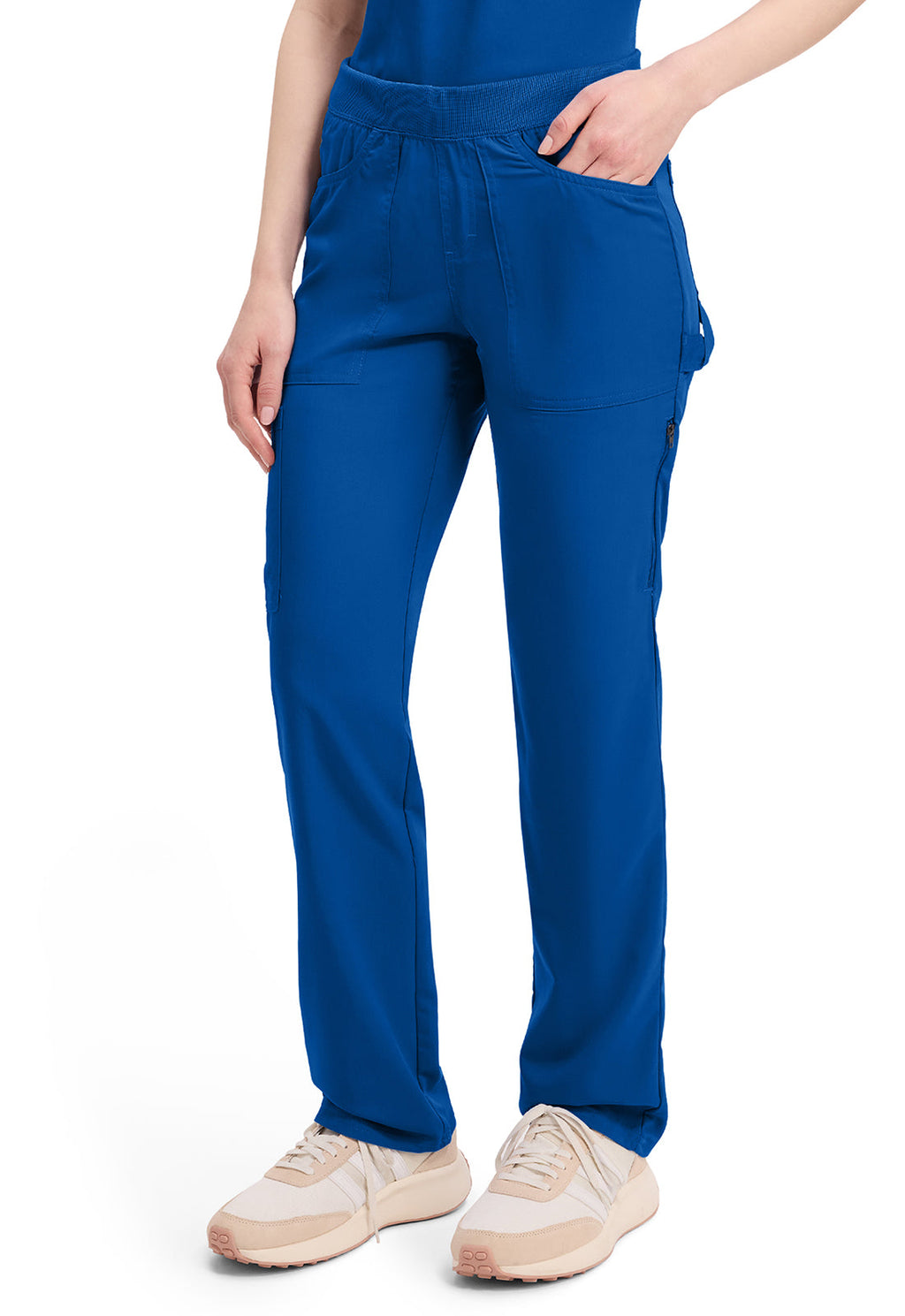 Balance DK135 Women's Mid Rise Tapered Leg Pull-on Scrub Pants Royal