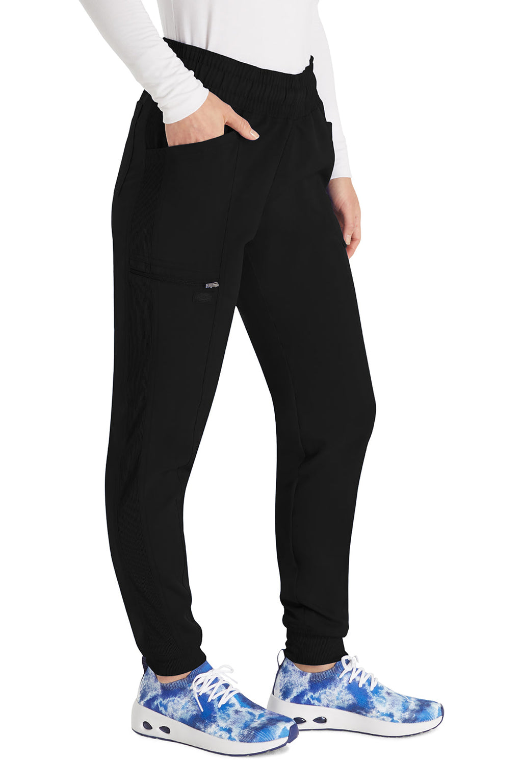 Balance DK155 Women's Mid Rise Jogger Scrub Pants Black