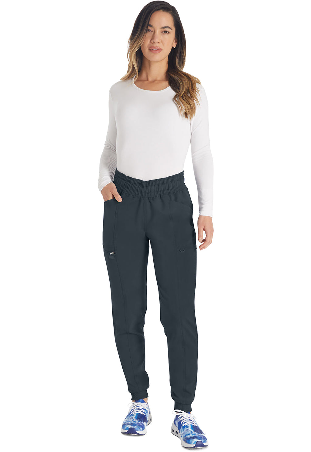 Balance DK155 Women's Mid Rise Jogger Scrub Pants Pewter