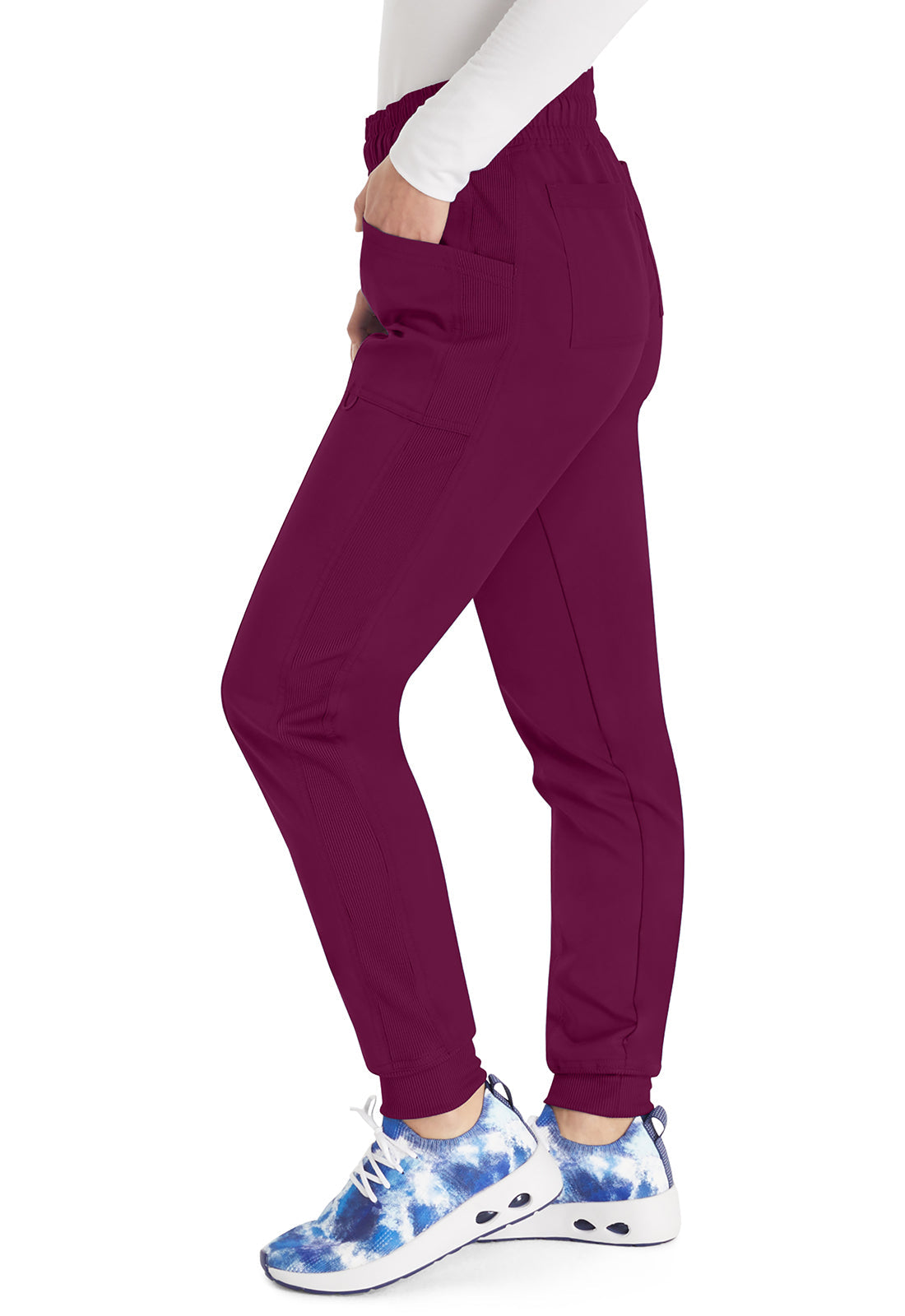Balance DK155 Women's Mid Rise Jogger Scrub Pants Wine