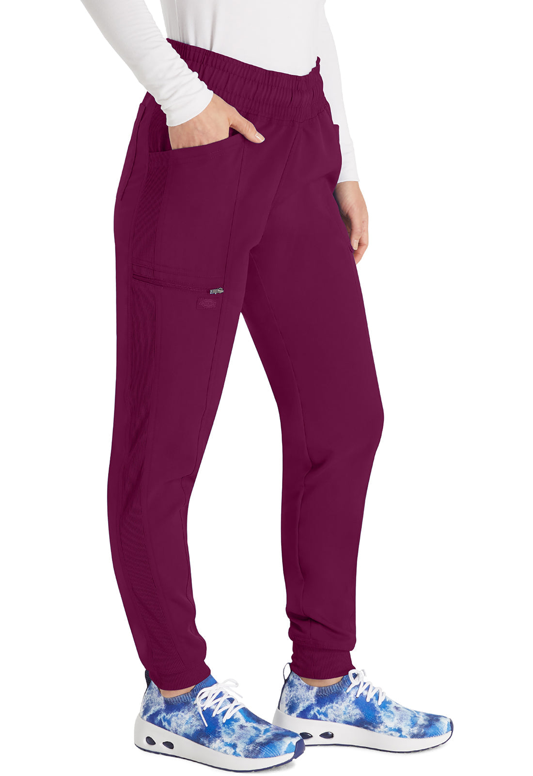 Balance DK155 Women's Mid Rise Jogger Scrub Pants Wine