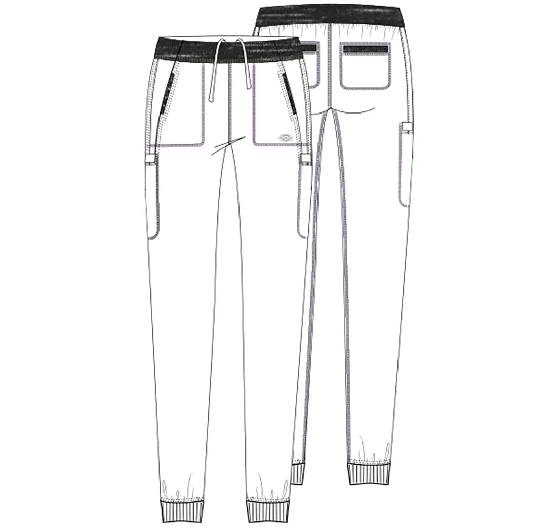 Dynamix DK185 Women's Natural Rise Tapered Leg Jogger Scrub Pants Navy