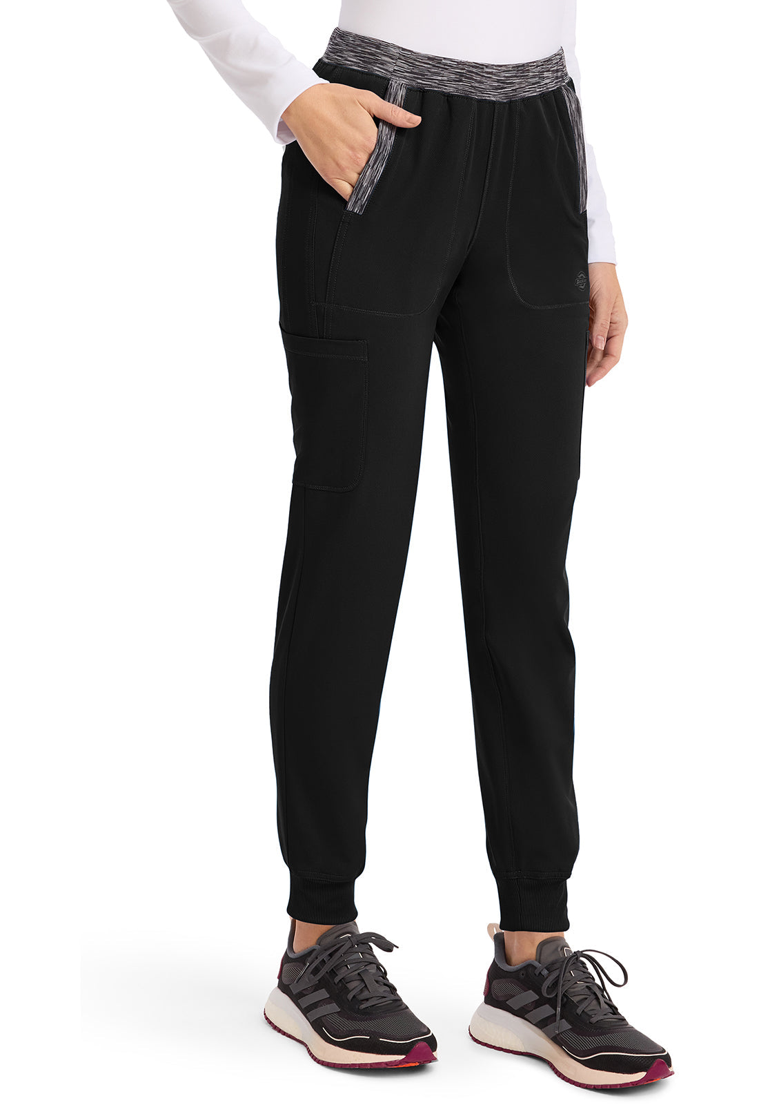 Dynamix DK185 Natural Rise Tapered Leg Jogger Pants Black