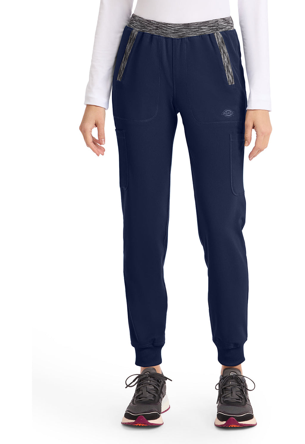 Dynamix DK185 Women's Natural Rise Tapered Leg Jogger Scrub Pants Navy