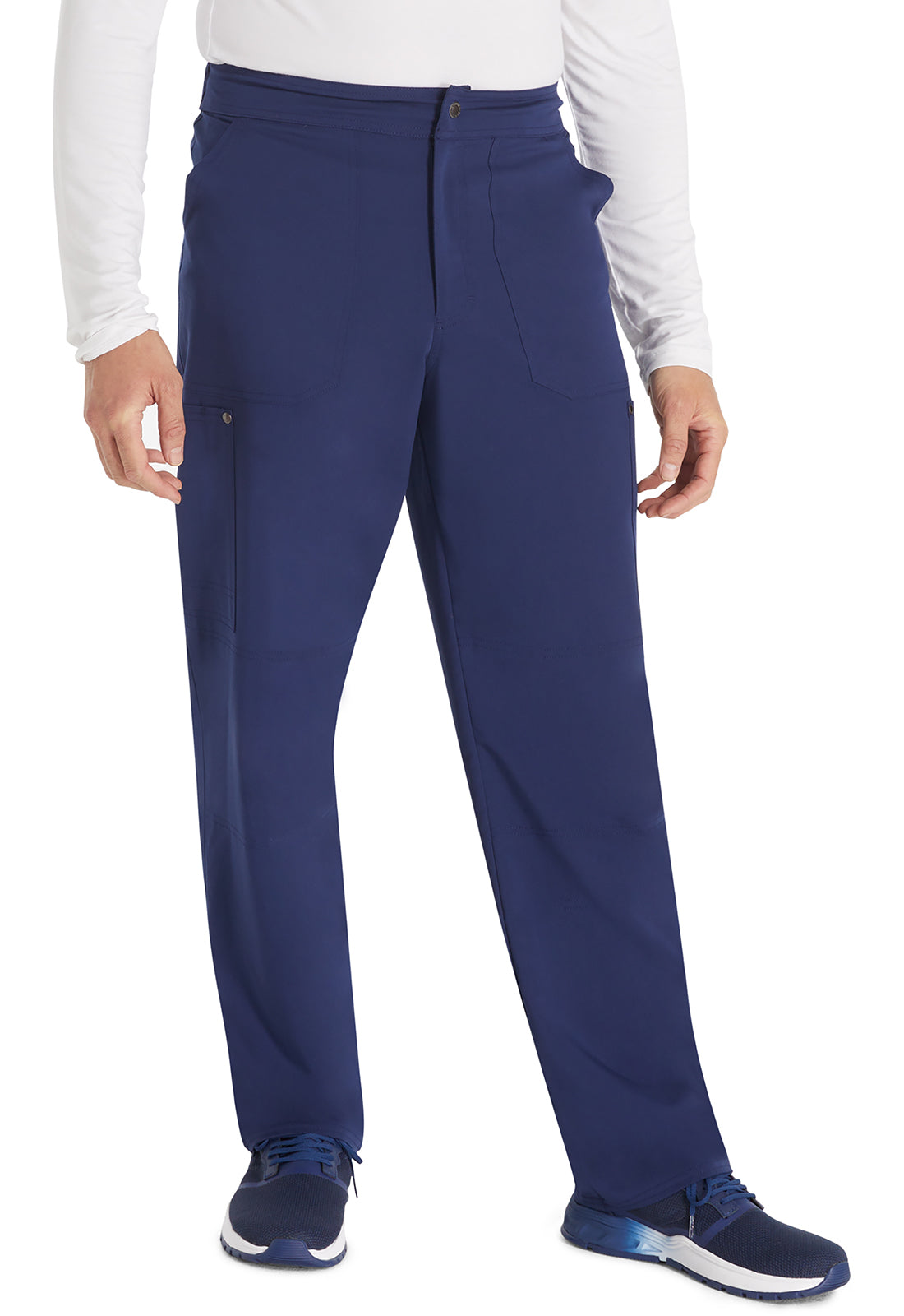 EDS NXT DK216 Men's Mid Rise Zip Fly Straight Leg Pants Navy