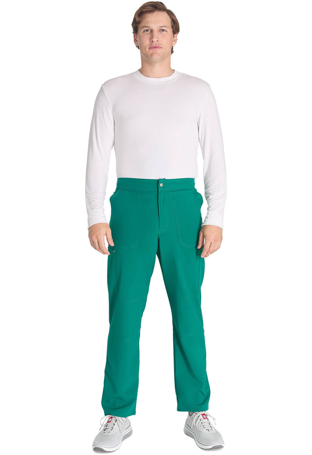 EDS NXT DK216 Men's Mid Rise Zip Fly Straight Leg Pants Hunter Green