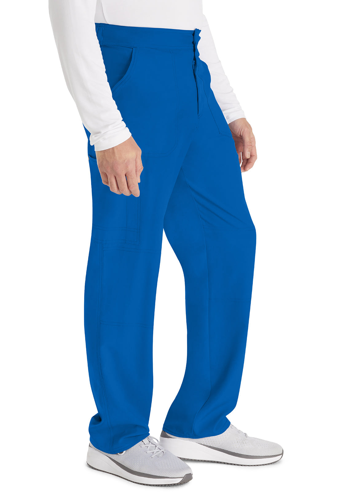 EDS NXT DK216 Men's Mid Rise Zip Fly Straight Leg Pants Royal