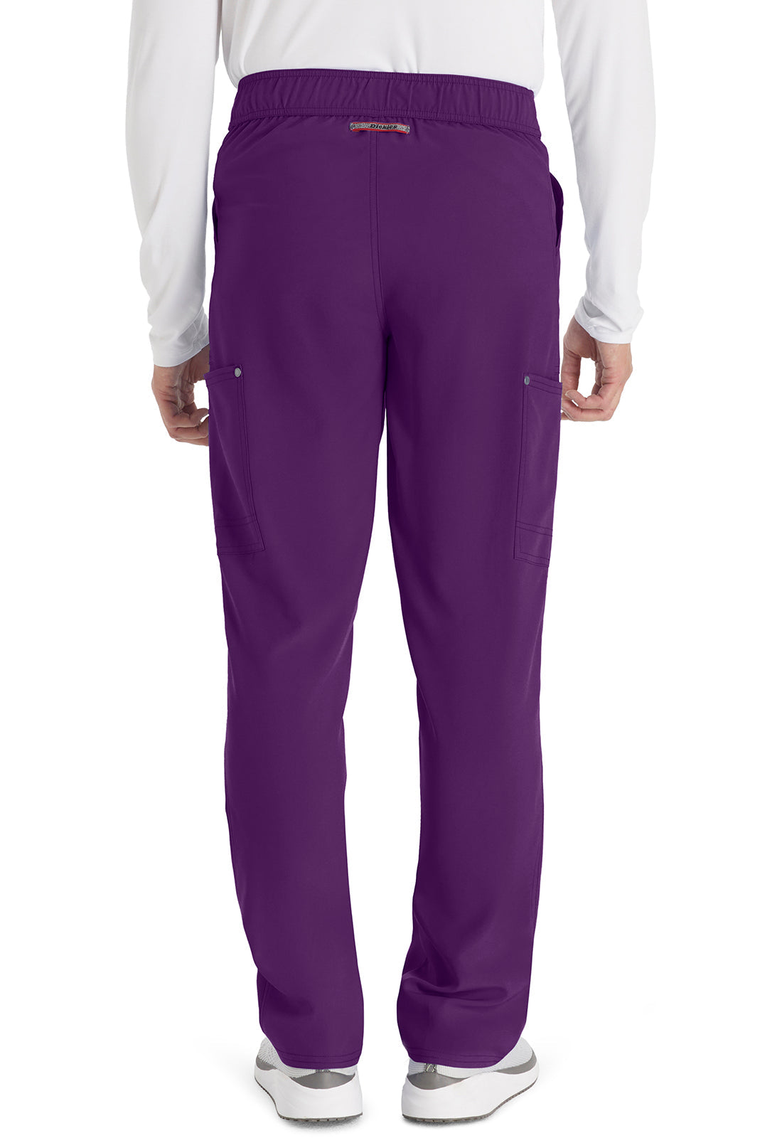 EDS NXT DK216 Men's Mid Rise Zip Fly Straight Leg Pants Eggplant