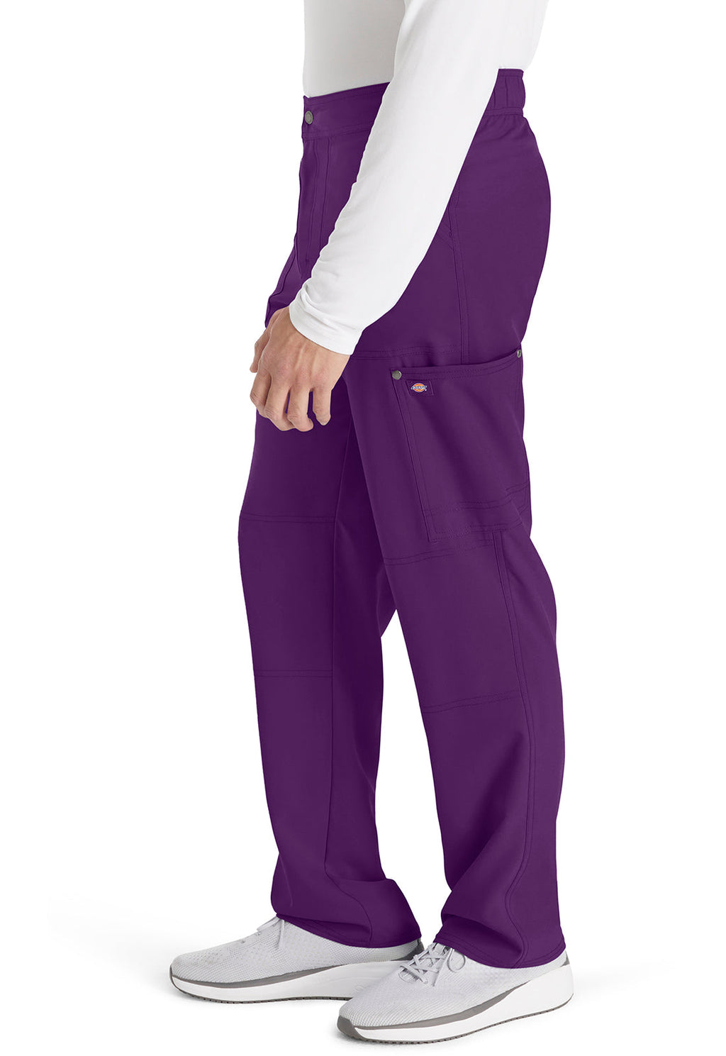 EDS NXT DK216 Men's Mid Rise Zip Fly Straight Leg Pants Eggplant