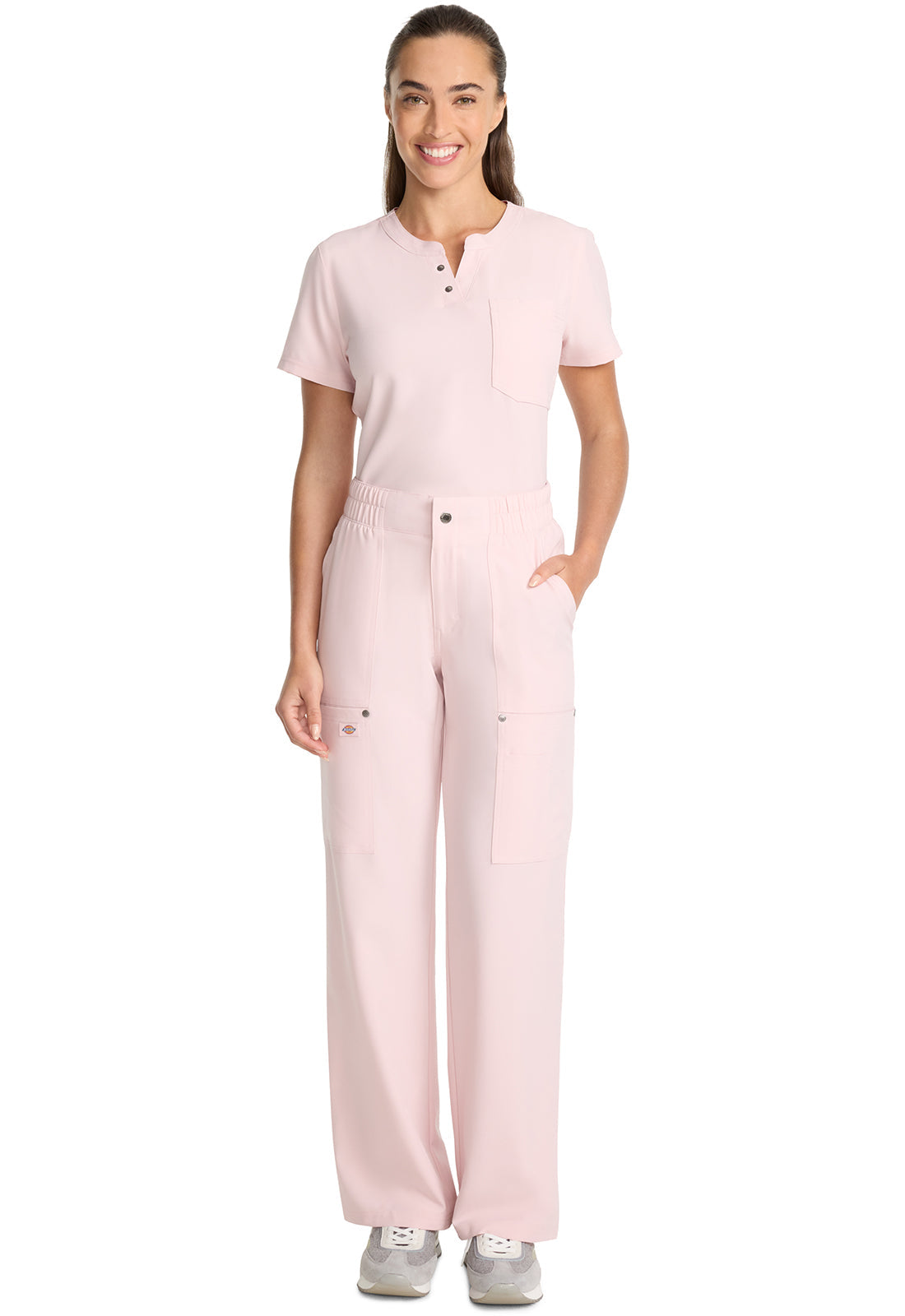 EDS NXT DK219 Mid Rise Zip Fly Wide Leg Cargo Pants Canyon Rose