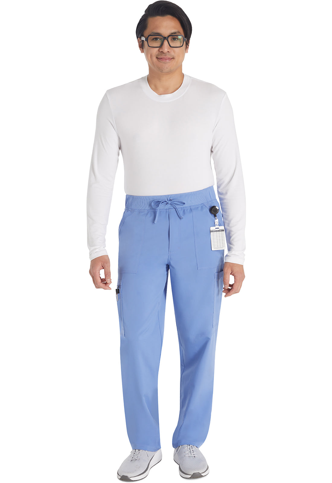 Balance DK270 Men's Mid Rise Zip Fly Straight Leg Pants Ciel