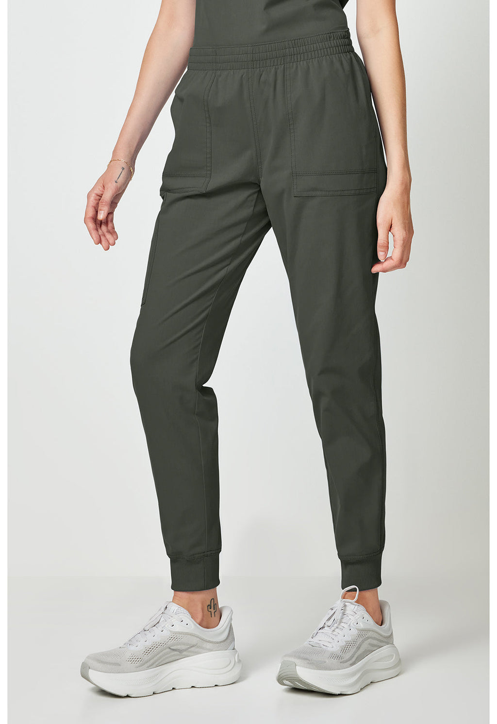 Forge DK275 Women's Mide Rise Cargo Scrub Joggers Olive