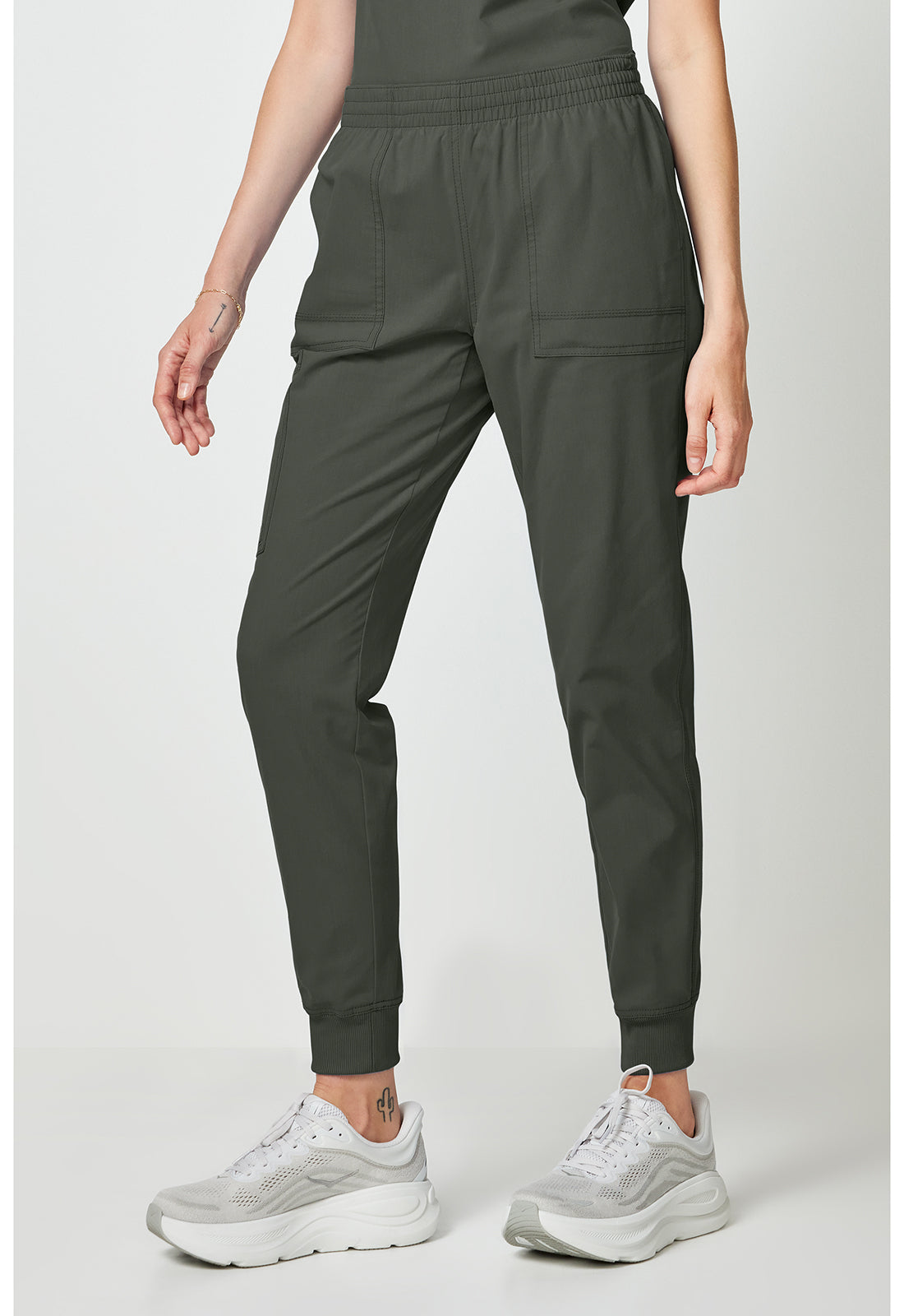 Forge DK275 Women's Mide Rise Cargo Scrub Joggers Olive
