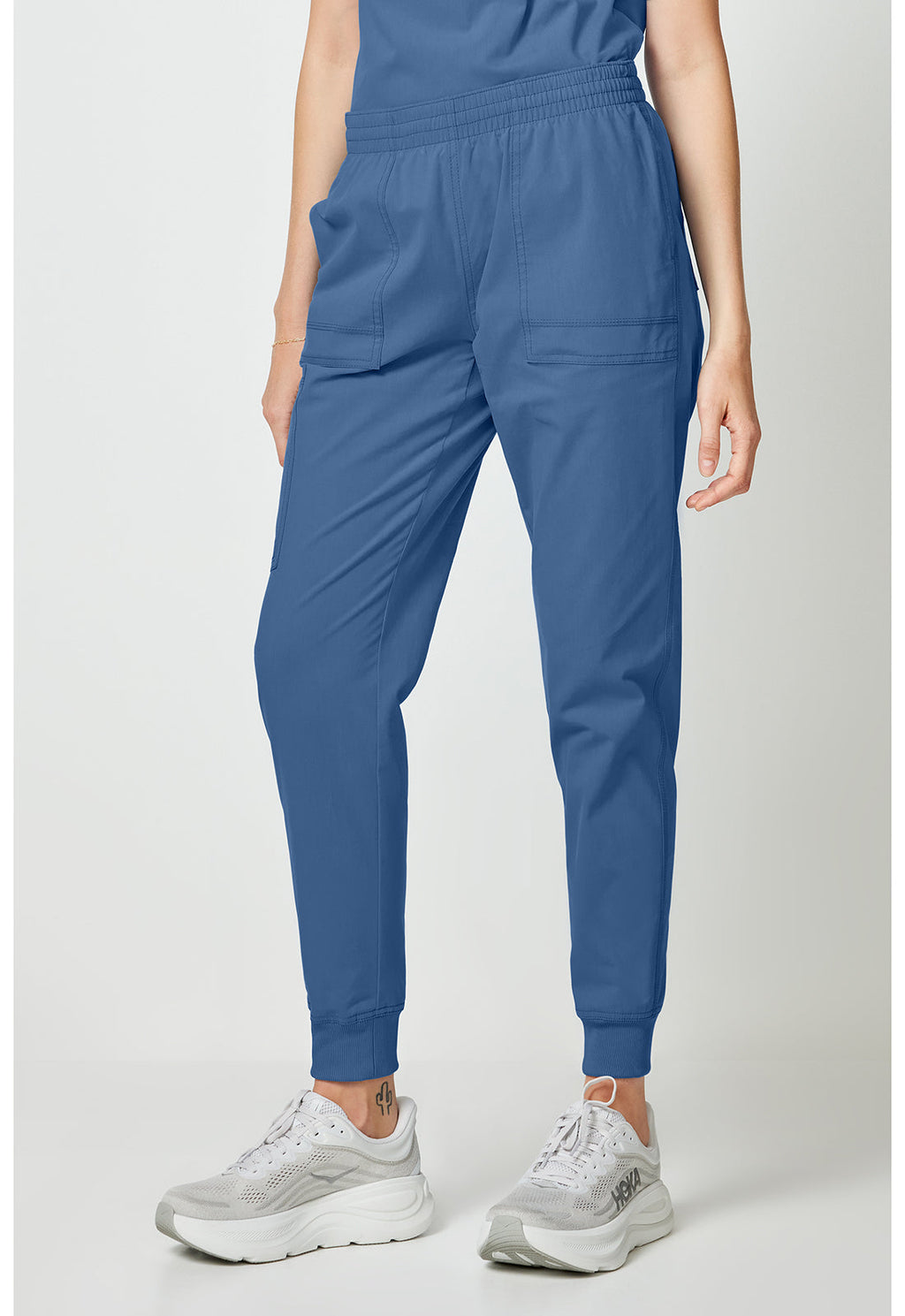 Forge DK275 Women's Mide Rise Cargo Scrub Joggers Vintage Blue