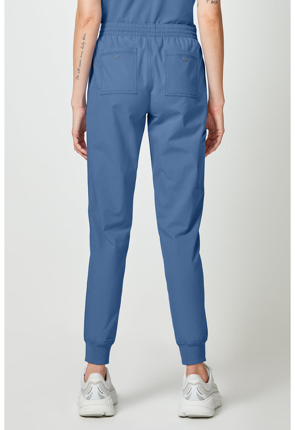 Forge DK275 Women's Mide Rise Cargo Scrub Joggers Vintage Blue