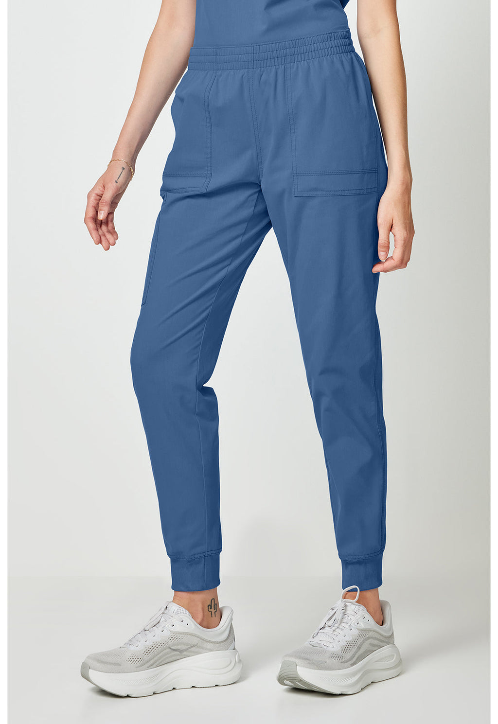 Forge DK275 Women's Mide Rise Cargo Scrub Joggers Vintage Blue