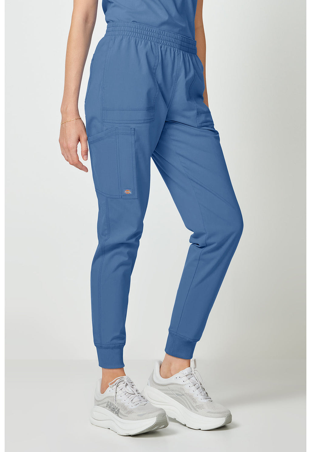 Forge DK275 Women's Mide Rise Cargo Scrub Joggers Vintage Blue