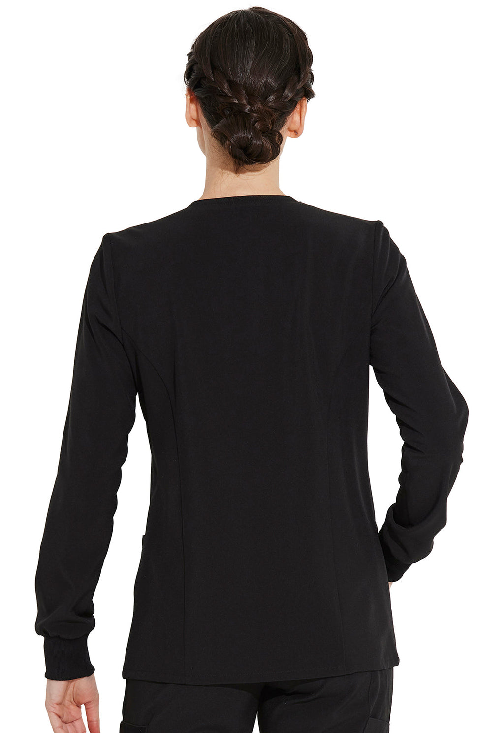 EDS Essentials DK305 Women's Snap Front Warm-up Jacket Black