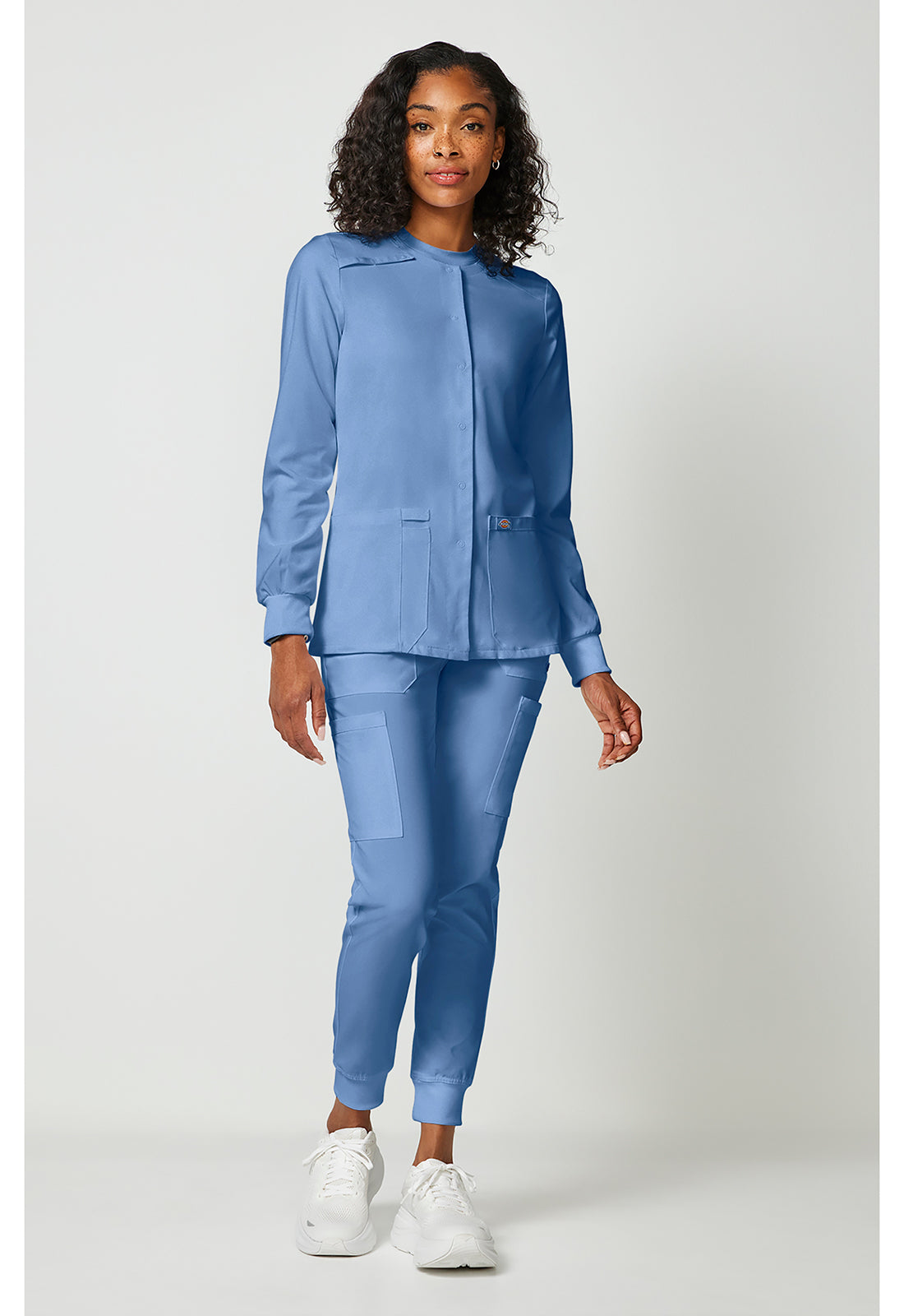 EDS Essentials DK305 Women's Snap Front Warm-up Jacket Ciel