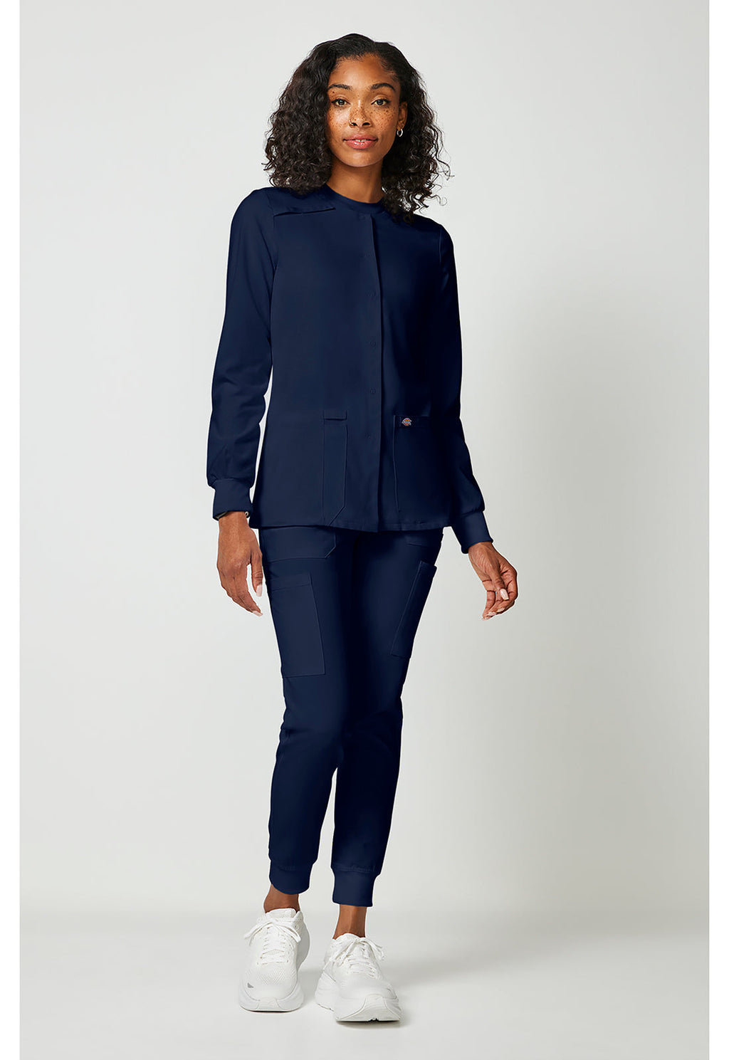 EDS Essentials DK305 Women's Snap Front Warm-up Jacket Navy