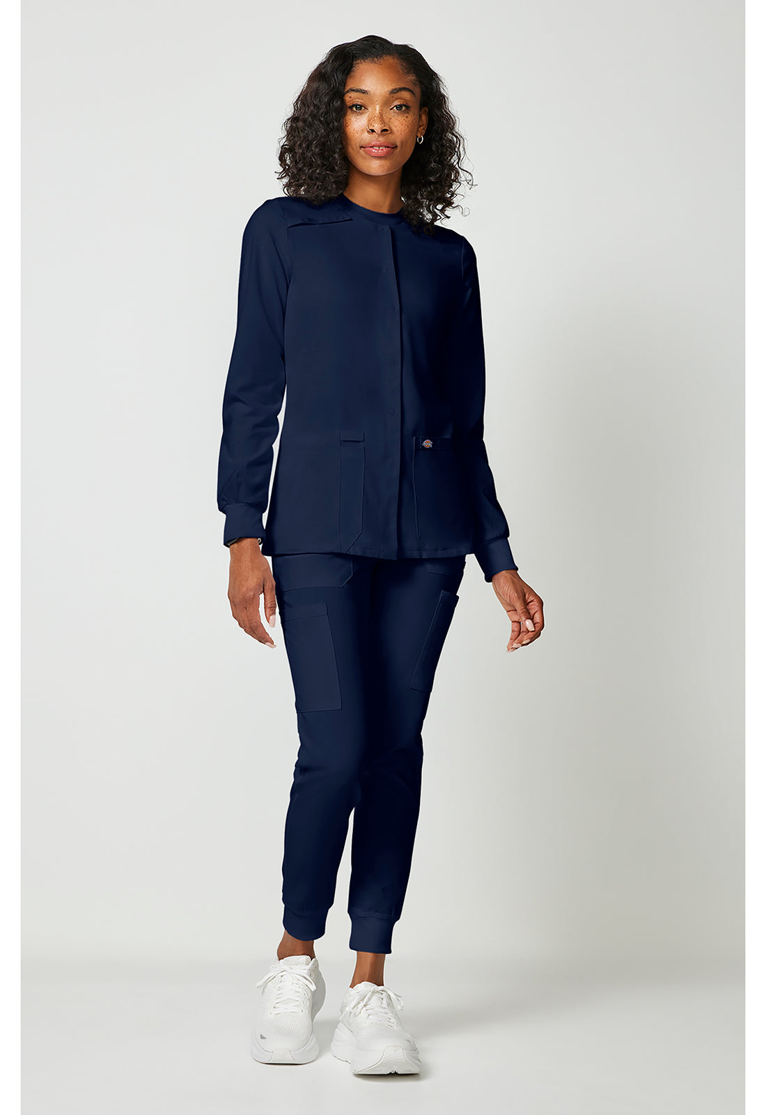 EDS Essentials DK305 Women's Snap Front Warm-up Jacket Navy