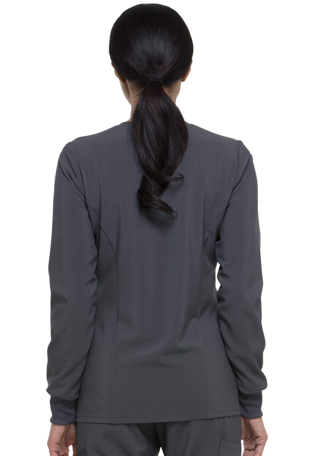 EDS Essentials DK305 Women's Snap Front Warm-up Jacket Pewter