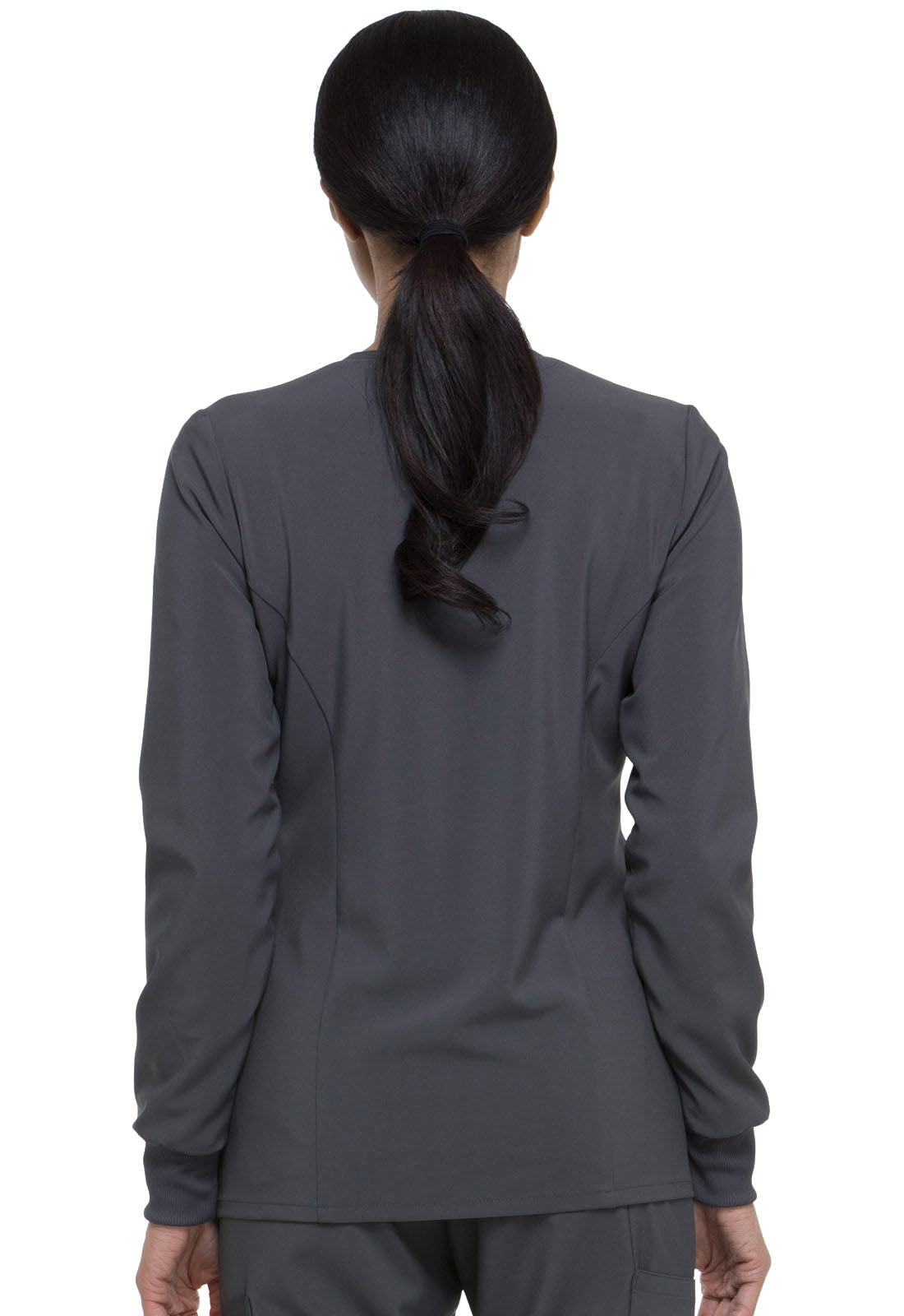 EDS Essentials DK305 Women's Snap Front Warm-up Jacket Pewter
