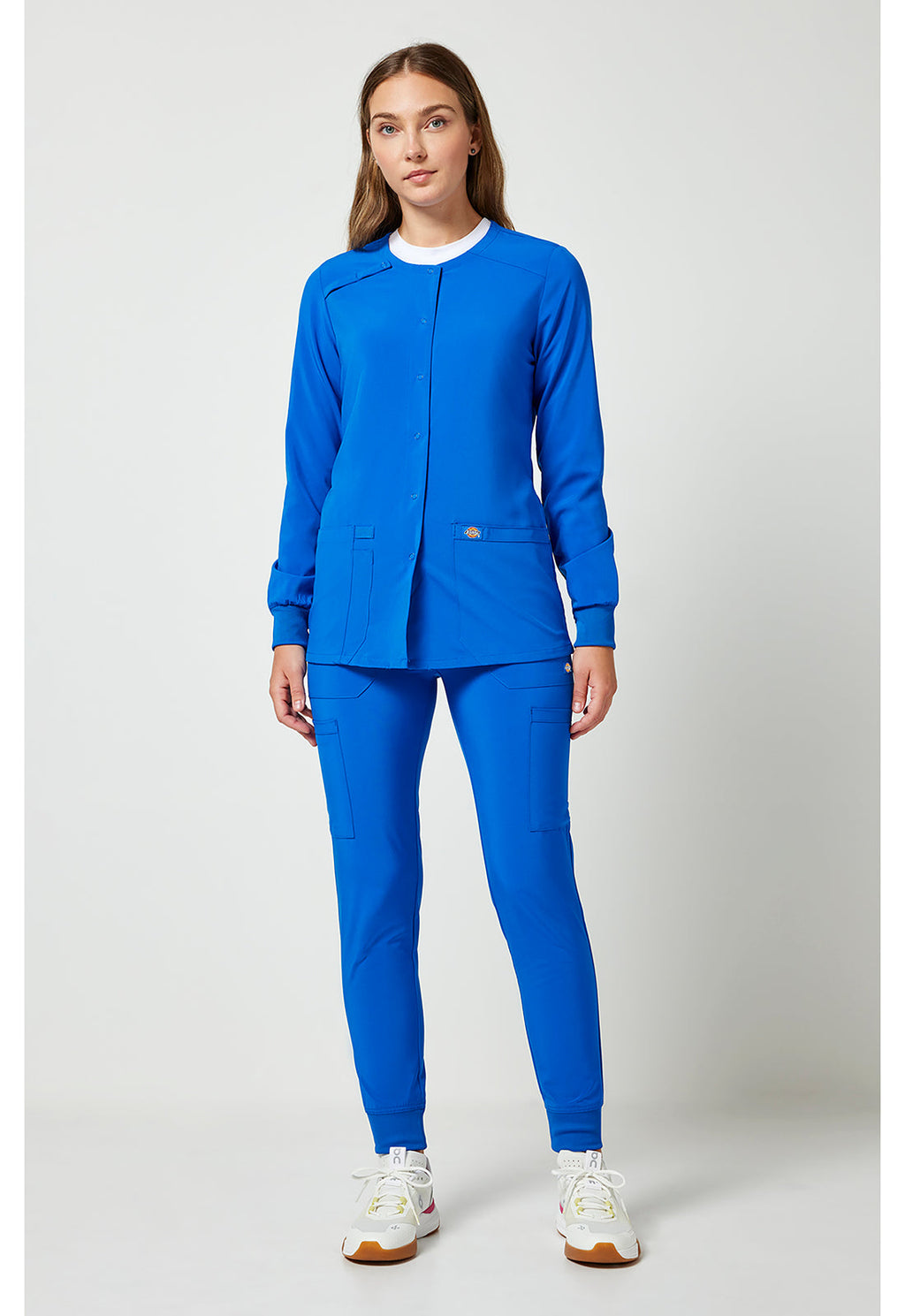 EDS Essentials DK305 Women's Snap Front Warm-up Jacket Royal