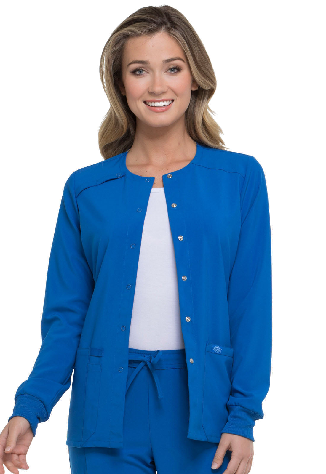 EDS Essentials DK305 Women's Snap Front Warm-up Jacket Royal