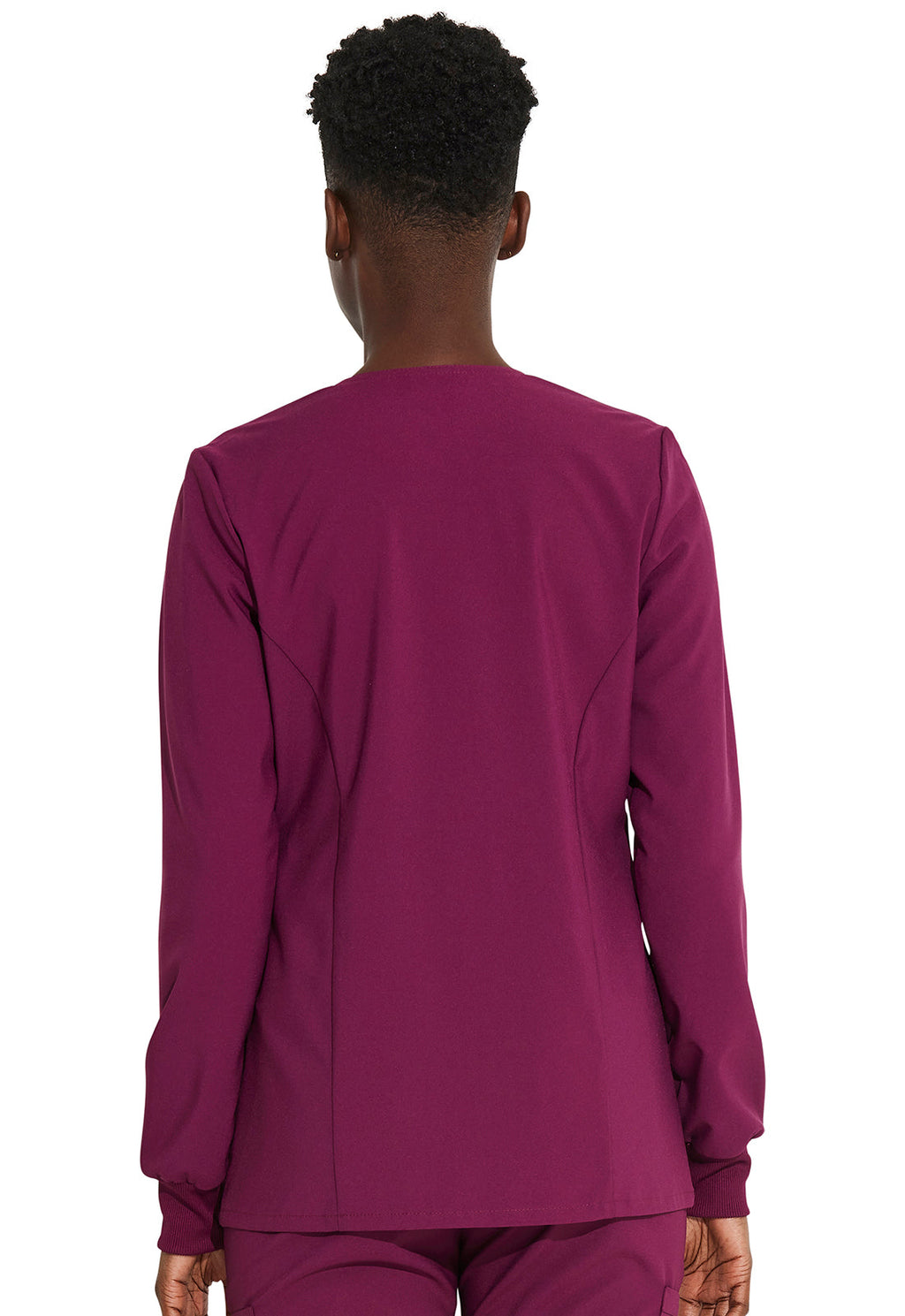 EDS Essentials DK305 Women's Snap Front Warm-up Jacket Wine