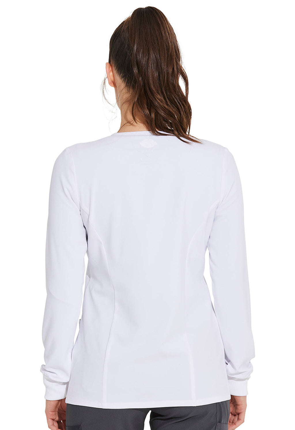 EDS Essentials DK305 Women's Snap Front Warm-up Jacket White