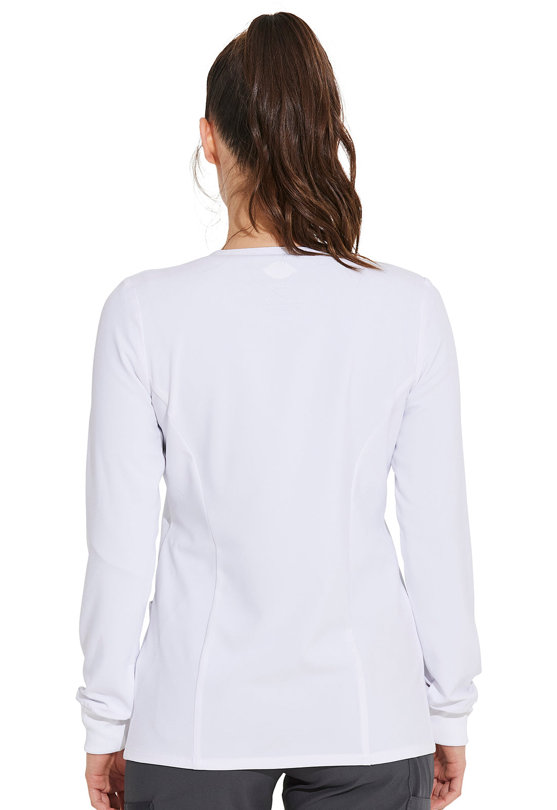 EDS Essentials DK305 Women's Snap Front Warm-up Jacket White
