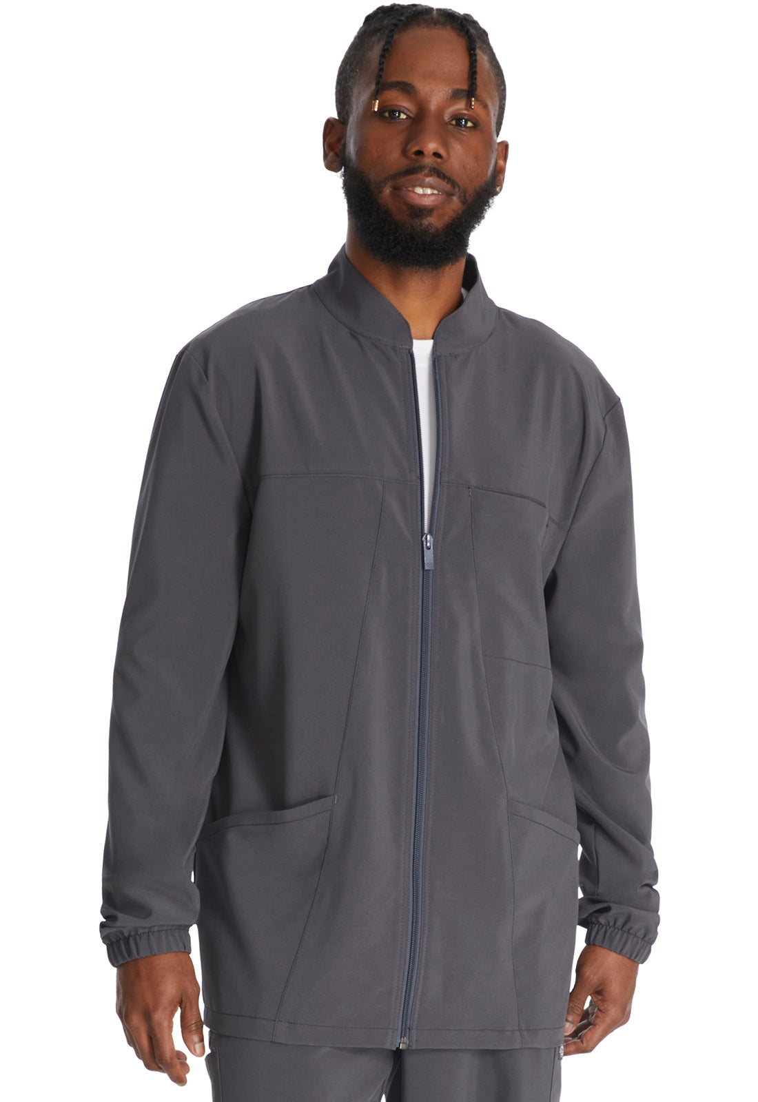 EDS Essentials DK342 Men's Zip Front Jacket Pewter