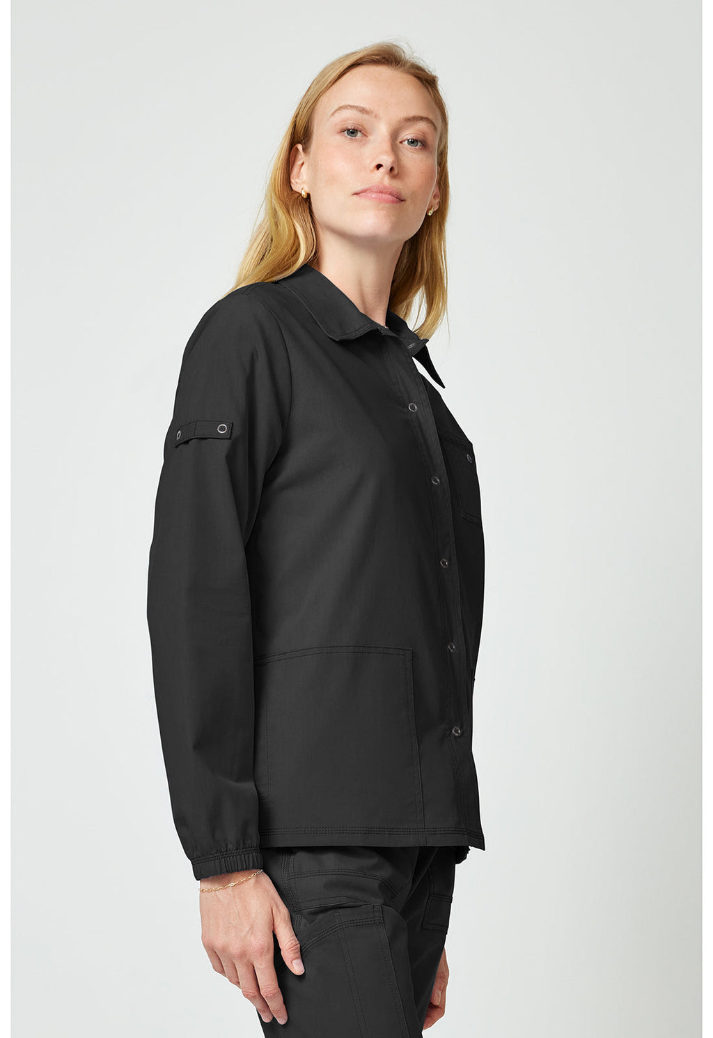 Forge DK343 Women's Snap Front Jackets Black