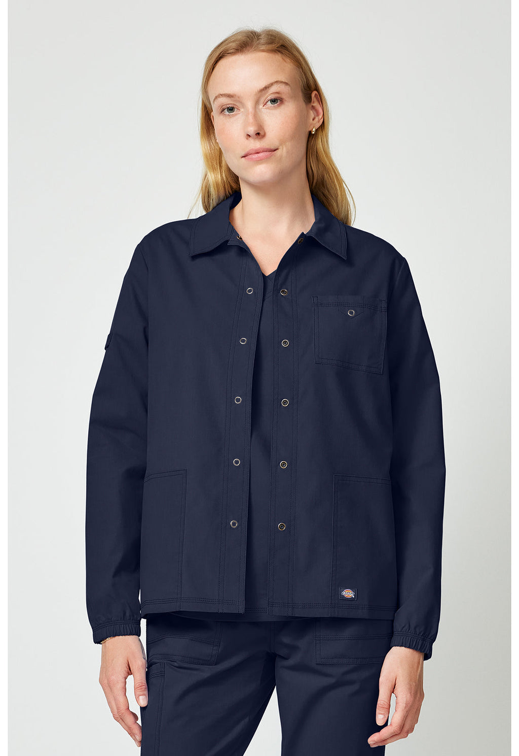 Forge DK343 Women's Snap Front Jackets Navy