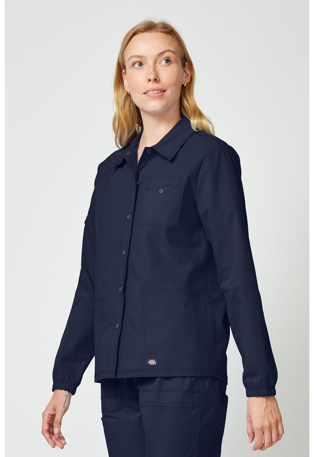 Forge DK343 Women's Snap Front Jackets Navy