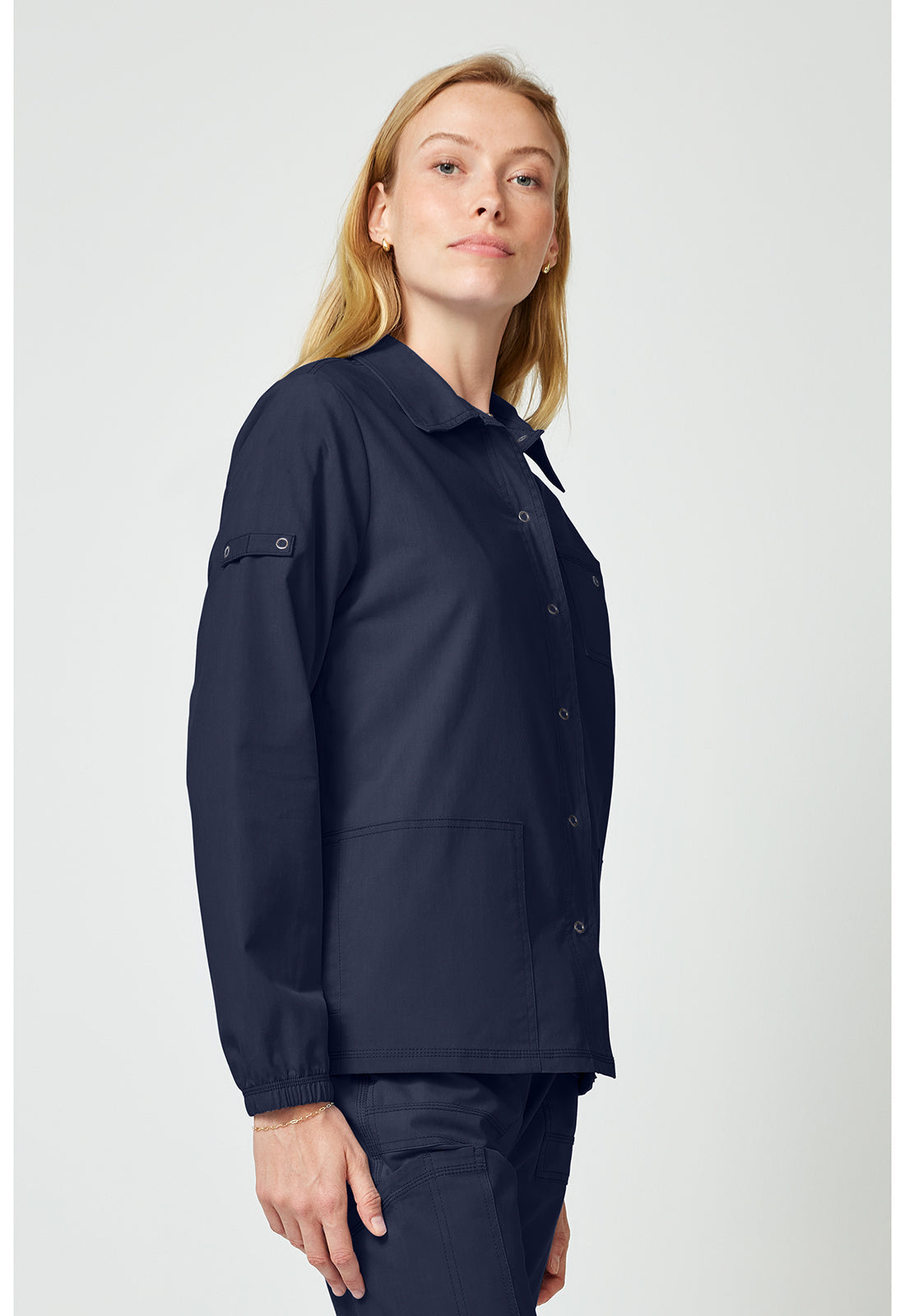 Forge DK343 Women's Snap Front Jackets Navy
