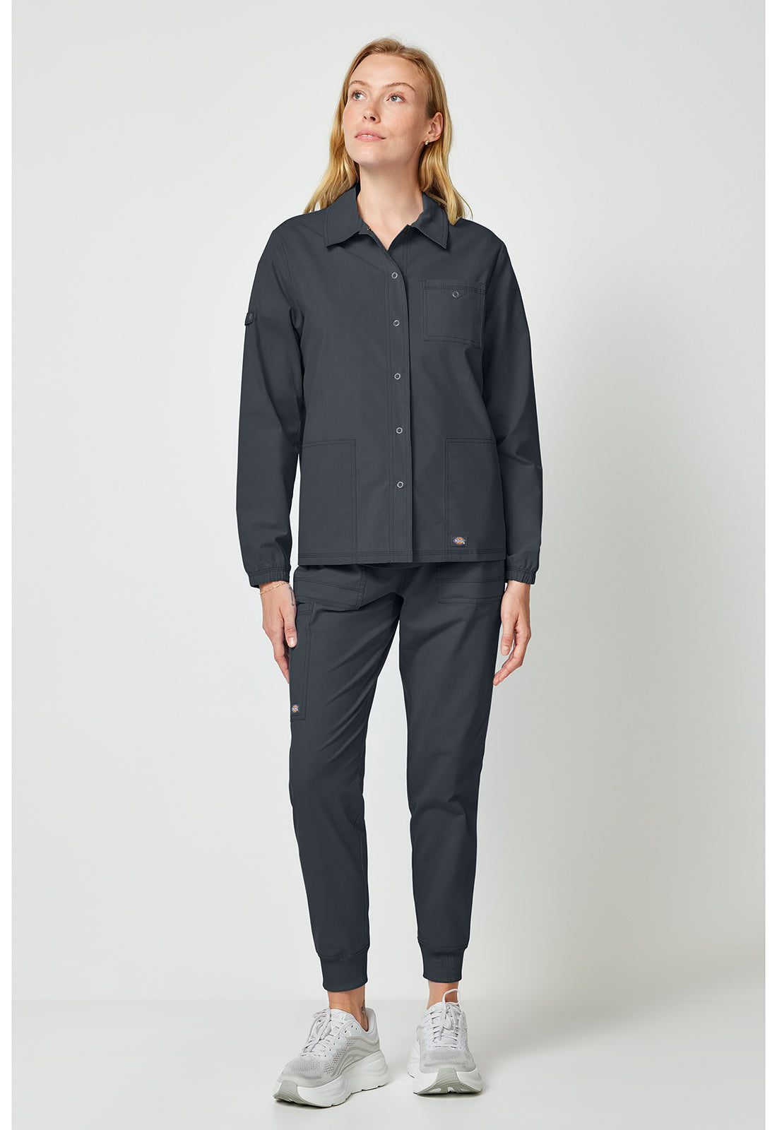 Forge DK343 Women's Snap Front Jackets Pewter