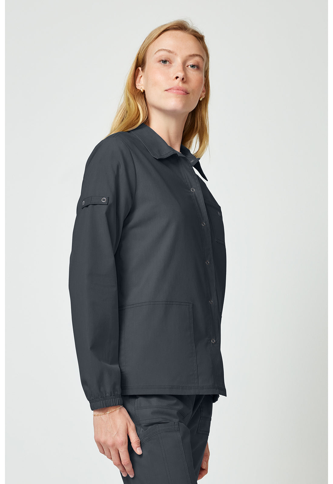 Forge DK343 Women's Snap Front Jackets Pewter