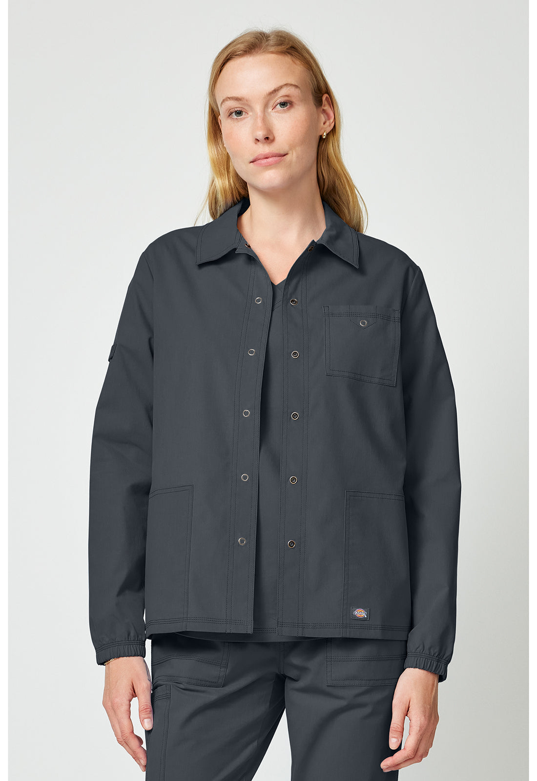 Forge DK343 Women's Snap Front Jackets Pewter