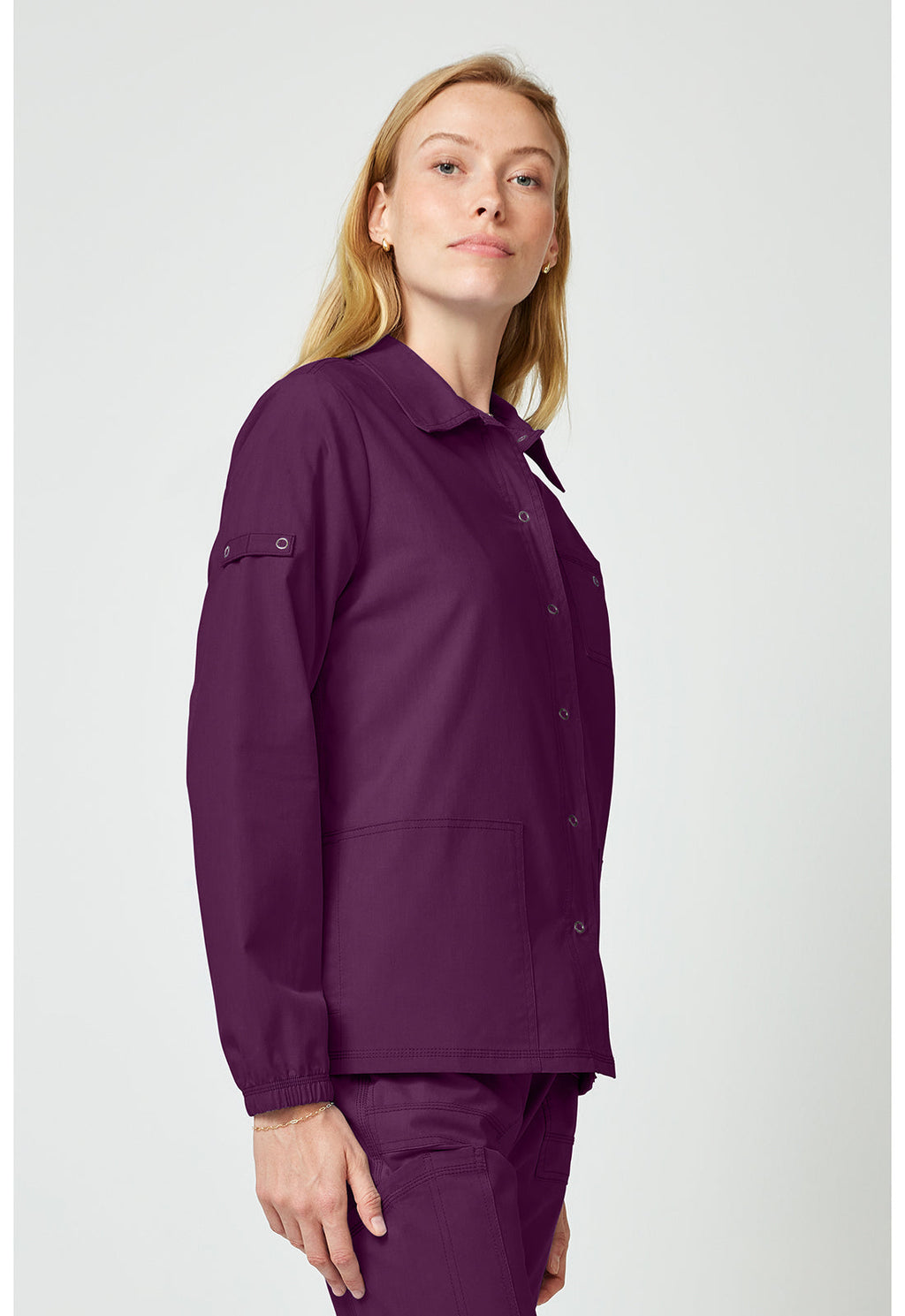 Forge DK343 Women's Snap Front Jackets Wine