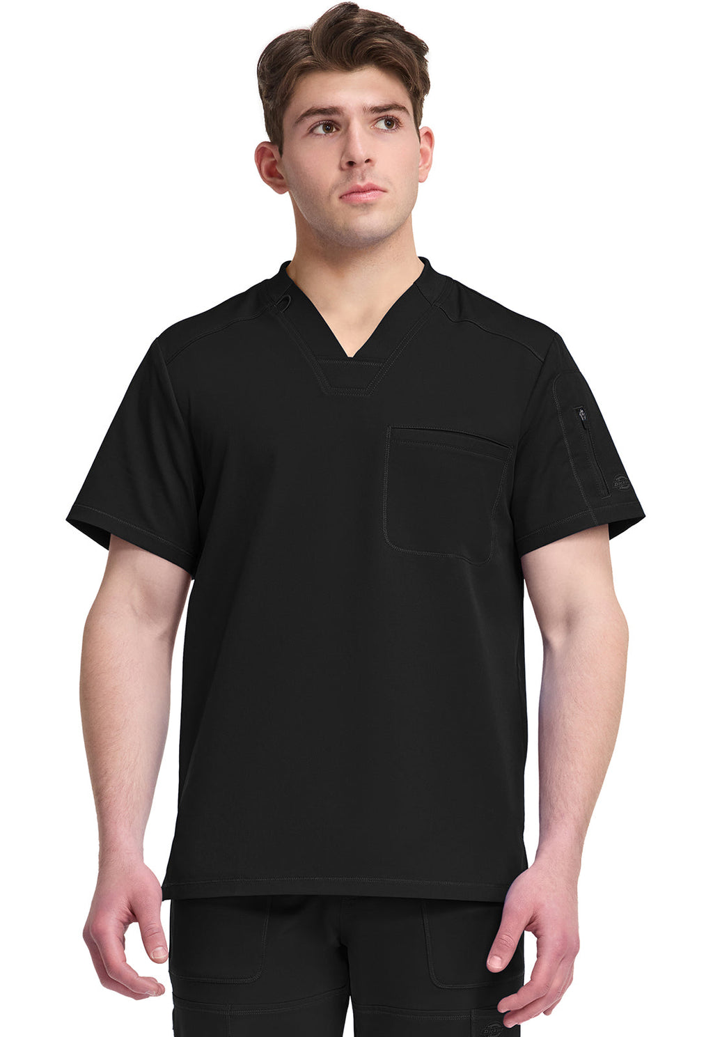 Dynamix DK610 Men's Tuckable V-Neck Top Black