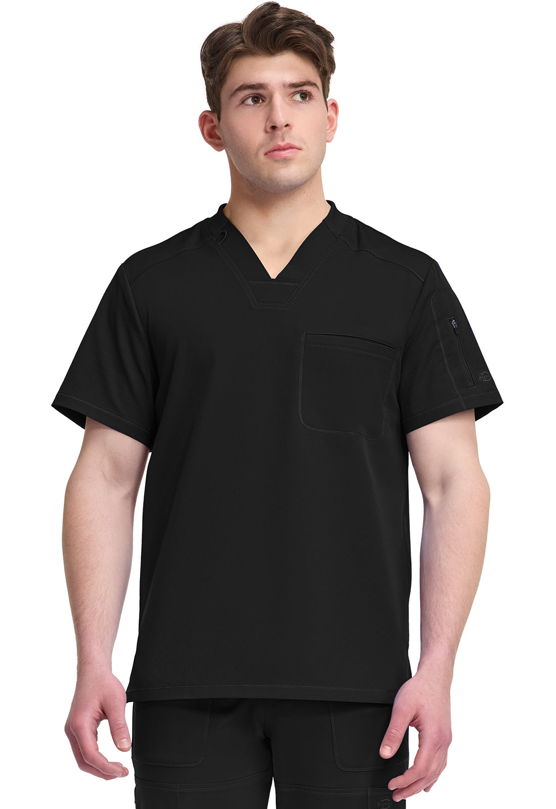 Dynamix DK610 Men's Tuckable V-Neck Top Black