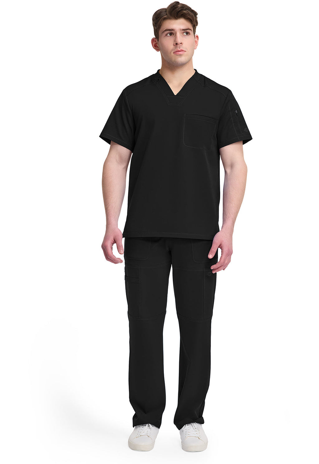 Dynamix DK610 Men's Tuckable V-Neck Top Black