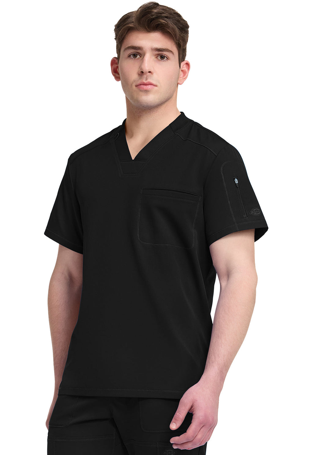 Dynamix DK610 Men's Tuckable V-Neck Top Black